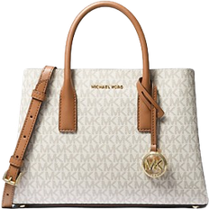 Michael Kors Ruthie Small Signature Logo Satchel - Vanilla/Acorn