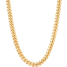 Men - Silver Necklaces Italian Gold Men's Solid Chain Necklace - Gold