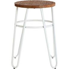 Premier Housewares Metal Brown/White Bar Stool 47cm