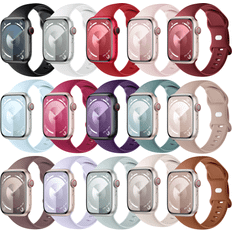 Shein Soft Silicone Bands for Apple Watch 38/40/41mm 15-Pack