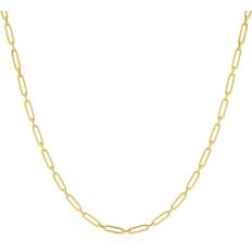 The Lovery Round Link Paperclip Chain Necklace