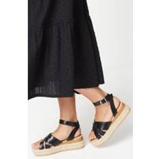 Dorothy Perkins Rudi Interwoven Espadrille Wedge Sandals Black