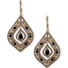 Lonna & Lilly Gold-Tone Beaded Orbital Chandelier Earrings Black No Size