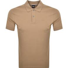 Beige Polo Shirts BOSS Pallas Polo T Shirt Beige