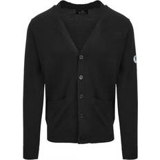 Men - Wool Cardigans Aquascutum Black Button-Up Cardigan