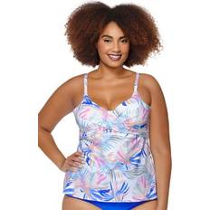 Raisins Curve Raisins Curve Aries Underwire Crossover Tankini Top White 18W