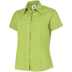 3XL - Women Shirts Uneek UC712 Ladies Poplin Half Sleeve Shirt COLOUR: Lime