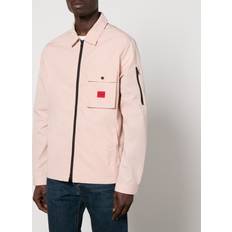 Men - Pink Jackets HUGO Emmond Overshirt Jacket Pink