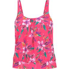 3XL - Women Tankinis Lascana 'Malia' Tropical Print Tankini Top Red Print