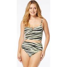 Coco Reef Women's Contours Intrigue Longline Bikini Top Black/white 38C