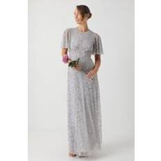 Sequins Dresses Coast Angel Sleeve Allover Embellished Bridesmaids Dress Grey Mist