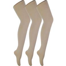 Support Tights Sock Snob Pair Multipack Womens Coloured Opaque Denier Tights Beige