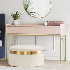 Zion Pink Modern Dressing with 2 Chest of Drawer