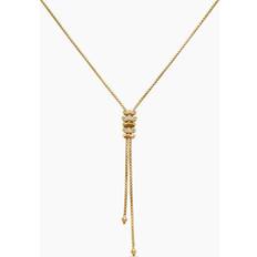 David Yurman Stax Zig Zag Y Necklace in 18K Yellow Gold with Diamonds