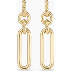 David Yurman 18K Yellow Gold Lexington Double Link Drop Earrings