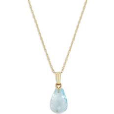 Bloomingdale's Blue Topaz Briolette Pendant Necklace in 14K Yellow Gold, 100% Exclusive