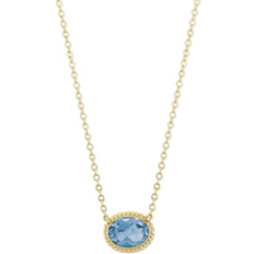 Bloomingdale's Blue Topaz Bezel Pendant Necklace in 14K Yellow Gold, 100% Exclusive