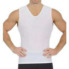 Insta Slim Men's Power Mesh Sleeveless V-Neck, White