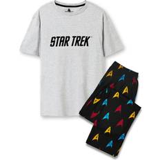 Star Trek black short sleeve long leg pyjama set mens