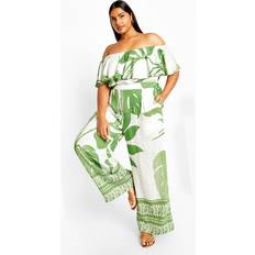 Pleats Jumpsuits & Overalls City Chic JUMPSUIT PETA BORDER Opulent Oasis