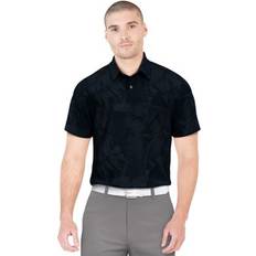 PGA tour Men's Stretch Moisture-Wicking Palm-Print Golf Polo Shirt Insignia