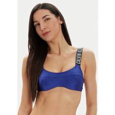 3XL Bikini Tops Calvin Klein Bralette Bikini Top Blue, Blue, 2Xl, Women