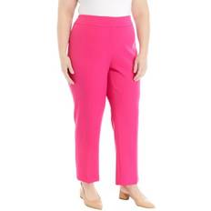 Kasper Plus Straight-Leg Pants Pink Perfection 20W