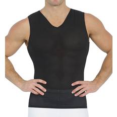 Insta Slim Men's Power Mesh Sleeveless V-Neck, Black