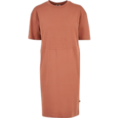 Urban Classics Organic Oversized Slit Tee Dress - Terracotta