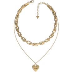 Guess Falling in Love Necklace - Gold/Transparent