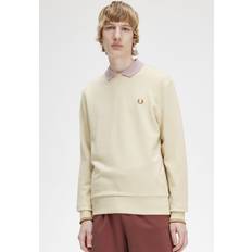 Fred Perry Beige Jumpers Fred Perry Neck Oatmeal Sweater Beige