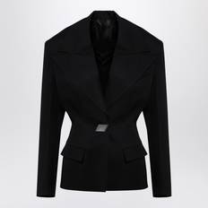 The Attico Black Single-Breasted Blazer Black IT