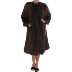 XXXS Coats Dolce & Gabbana Brown Raccoon Fur Coat Jacket IT40 IT40 S