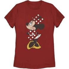 Mad Engine Women's Minnie Mouse Red Mickey & Friends Distressed Graphic T-Shirt