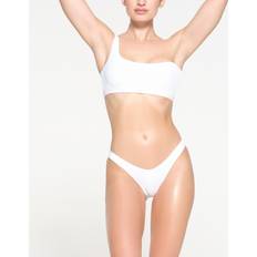 XXS Bikini Tops SKIMS One Shoulder Top White Signature Snow