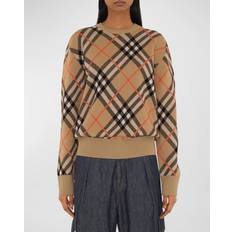 Burberry Men Jumpers Burberry Check Wool Blend Sweater