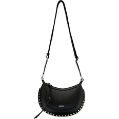 Isabel Marant Mini Moon Leather Crossbody Baguette Bag - Black/Silver