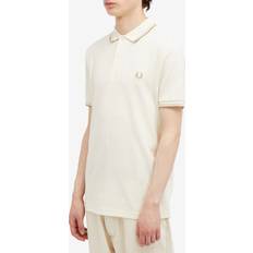 Fred Perry Beige Polo Shirts Fred Perry Men's Twin Tipped Polo Ecru/Oat/Warm Stone