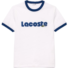 Lacoste Men's Printed Contrast Accent T-shirt - White/Blue