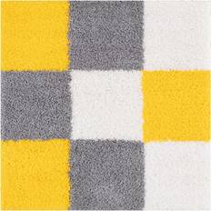 THE RUGS Area Rug Yellow, White, Grey 120 x120cm