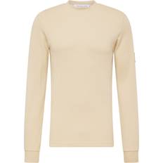 Calvin Klein Beige T-shirts & Tank Tops Calvin Klein Jeans Long Sleeve T Shirt Beige