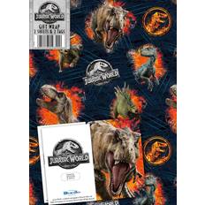 Jurassic World Gift Wrapping Papers and Gift Tags 4pcs