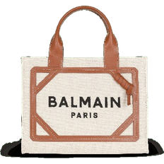 Balmain B-Army Small Canvas Shopping Bag - Brown