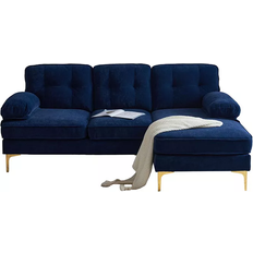 Simplie Fun Couches For Living Room Blue Sofa 210.8cm 3 Seater