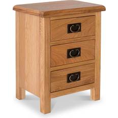 Roseland Furniture Surrey Oak Bedside Table