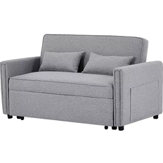 Simplie Fun Linen Loveseat Grey Sofa 137.2cm 2 Seater