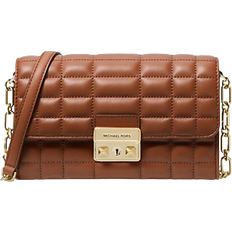 Michael Kors Tribeca Large Leather Convertible Crossbody Bag - Luggage