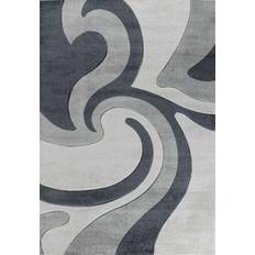 Serdim Rugs Valencia Modern Swirl Grey, Black 80x150cm