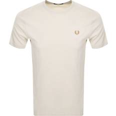 Fred Perry Beige T-shirts Fred Perry Crew Neck T-shirt - Ecru/Warm Stone