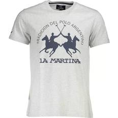 La Martina Gray Cotton T-Shirt